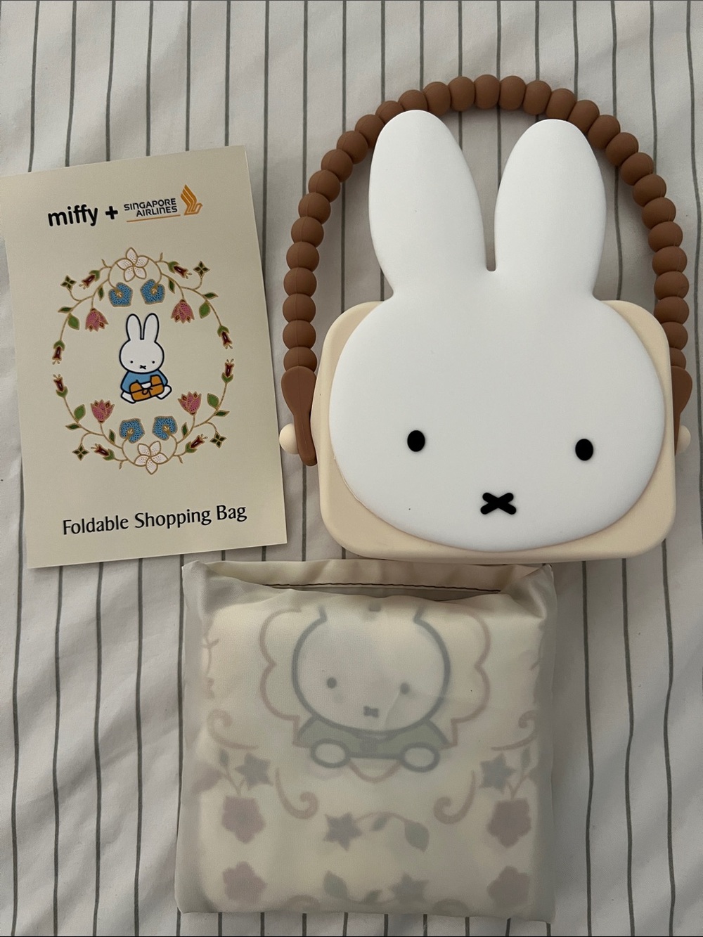 Miffy x Singapore Airlines Foldable Tote Bag in Cream (limited edition) - Picture 7 of 7
